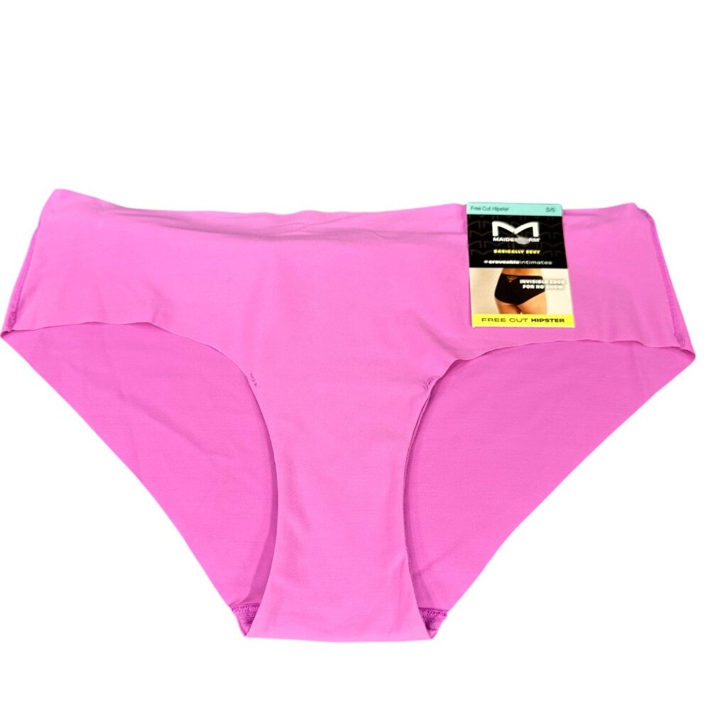 Maidenform Womens Size Small 5 Panty Hipster Free Cut Crisscross Back Pink New
